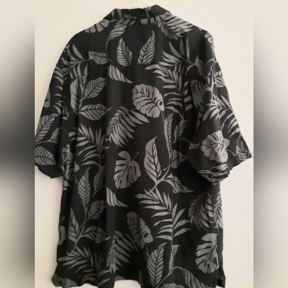 Jamaica Jaxx- Black 100% Silk Floral Shirt, Men's Size 2XL - Picture 2 of 8